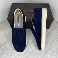 Bottega Veneta Dodger 'Dark Navy' Herre Slip Ons (41) 🧢