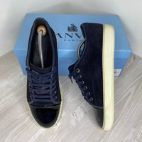 Lanvin Sneakers, 'Navy Suede' Lak Toe Herre Sneakers (41) 🤤