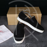 Christian Louboutin 'Black Suede' Pik Boat (41.5) ✌🏽