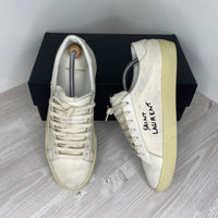 Saint Laurent Sneakers, 'Beige' Court Classic Distressed Herre (42) 🙀