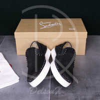 Christian Louboutin 'Black Suede' Pik Boat (43) 🤪