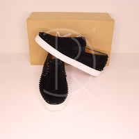 Christian Louboutin 'Black Suede' Pik Boat (44.5) 🎱