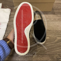 Christian Louboutin ’Black Suede' Pik Boat (40) 🩸