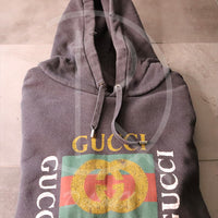 Gucci Hoodie Distressed Fake Logo ‘Black’ (L) 🤡