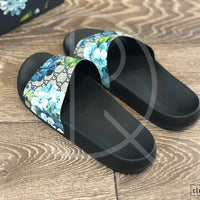 Gucci 'Blue Bloom' Flip Flops (G11 / EU 45) ☀️