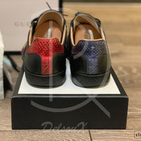 Gucci Ace Bee ’Black Leather’ (44) 🌤