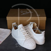 Christian Louboutin 'White Leather' Junior Spikes (42.5) 🕊