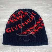 Givenchy 'Rød' Logo Uld Hue Unisex (One Size) 🤗