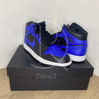Nike Sneakers, Jordan 1 Mid 'Hyper Royal' Tumbled Leather (45.5) 🏀