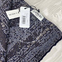 Lanvin Unisex 'Brown Maroon Design' Uld Halstørklæde (One Size) 🙌🏽