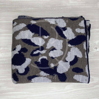 Lanvin Unisex 'Brun Camouflage' Uld Halstørklæde (One Size) 🦬