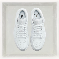 Nike Sneakers, Air Jordan 1 Low 'Triple White' Tumbled Leather 🤍