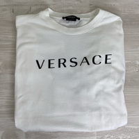 Versace Hvid 'Greca' Herre T-shirt (XS) 🎉