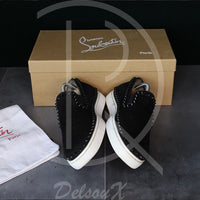 Christian Louboutin 'Black Suede' Pik Boat (41.5) ✌🏽