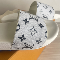 Louis Vuitton Slides, 'Waterfront Mule' White Monogram Men's (42)