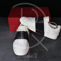 Valentino Sneakers, 'Black Stripe' Open Slip-ons (40) 🤴🏽