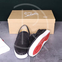 Christian Louboutin 'Black Suede' Pik Boat (43) 🤪