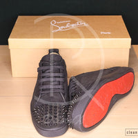 Christian Louboutin 'Black Suede' Junior Spikes (43.5) 🥷🏼