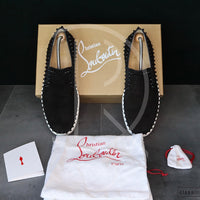 Christian Louboutin 'Black Suede' Pik Boat (42.5) 🏰