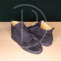 Christian Louboutin 'Black Suede' Louis Orlato Flat (43.5) 🥵