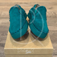 Christian Louboutin 'Green Suede' Pik Boat (42) 🩸