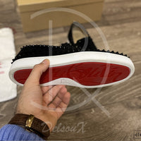 Christian Louboutin ’Black Suede' Pik Boat (40) 🩸