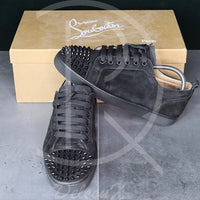 Christian Louboutin 'Black Suede' Junior Spikes (41) 📎