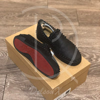 Christian Louboutin 'Black Leather' Pik Boats (40) 👟