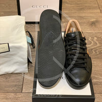 Gucci Ace Bee ’Black Leather’ (44) 🌤