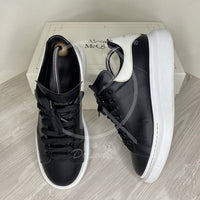 Alexander McQueen Herre 'Black Leather' Oversized (43) ♠️