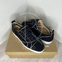 Christian Louboutin 'Black Mat' Junior Spikes Herre (44) 🧢