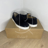 Christian Louboutin 'Black Suede' Pik Boat (41.5) ☀️