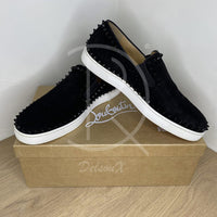 Christian Louboutin 'Black Suede' Pik Boat (42.5) 🖤