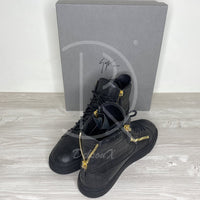 Giuseppe Zanotti 'Black Printed Croc' Double Zip High-tops Herre Sneakers (44) ✔︎