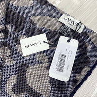 Lanvin Unisex 'Brun Camouflage' Uld Halstørklæde (One Size) 🦬