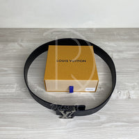Louis Vuitton Initials 40mm Reversible Graphite Canvas Bælte Sølv Spænde Herre (95) 🕶
