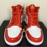 Nike Air Jordan 1 Mid 'Barcelona' Sweater Red Patent (44) 💃🏽