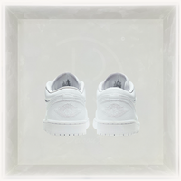 Nike Sneakers, Air Jordan 1 Low 'Triple White' Tumbled Leather 🤍