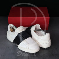 Valentino Sneakers, 'Black Stripe' Open Slip-ons (40) 🤴🏽