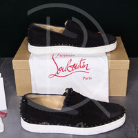 Christian Louboutin 'Black Suede' Pik Boat (43) 🤪