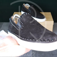 Christian Louboutin 'Black Suede' Pik Boat (42.5) 🏰