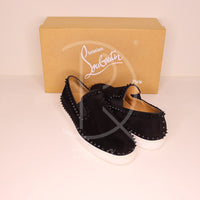 Christian Louboutin 'Black Suede' Pik Boat (44.5) 🎱