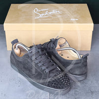Christian Louboutin 'Black Suede' Junior Spikes (41) 📎