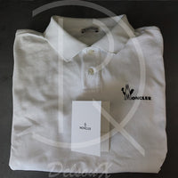 Moncler 'White Manica Corta' Maglia Polo (L) 😎