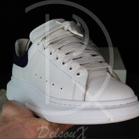 (RESERVERET) Alexander McQueens 'White Leather w. Blue Suede' Oversized (40.5) 🦋