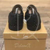 Christian Louboutin 'Black Leather' Pik Boats (40) 👟