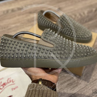 Christian Louboutin 'Poivre Vert Mat' Roller Boat (43.5) 🎢
