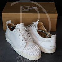 Christian Louboutin 'White Leather' Junior Spikes (44.5) 🪙