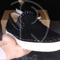 Christian Louboutin 'Black Suede' Pik Boat (43) 😁