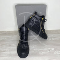 Giuseppe Zanotti 'Black Printed Croc' Double Zip High-tops Herre Sneakers (44) ✔︎